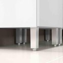 Ver imagem 3 de Armário Gabinete Branco Moderno para Cozinha Balcão Espaçoso com 2 Portas e Pés Gs