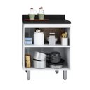 Ver imagem 2 de Armário Gabinete Branco Moderno para Cozinha Balcão Espaçoso com 2 Portas e Pés Gs