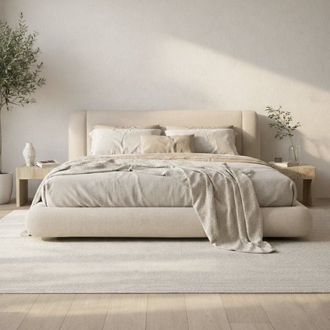 Cama Casal Queen 158x198cm Linho/Vanilla Cloud