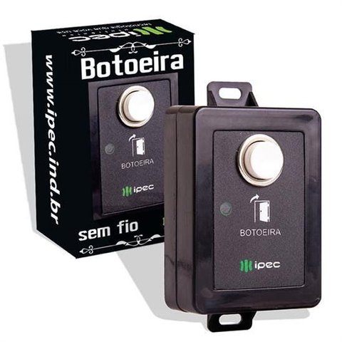 Botoeira sem Fio 433,92mhz Black Classic Ipec
