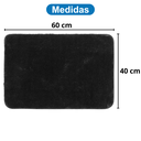 Ver imagem 2 de Tapete Banheiro Microfibra Comfort Plus 60x40cm Preto Uzoo