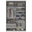 Ver imagem 3 de Closet Solteiro Guarda Roupa sem Porta 139cm 2 Gavetas Mdf Tunísia R02 Urbe - Lyam Decor