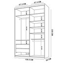 Ver imagem 4 de Closet Solteiro Guarda Roupa sem Porta 139cm 2 Gavetas Mdf Tunísia R02 Urbe - Lyam Decor
