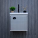 Ver imagem 1 de Gabinete Armário para Banheiro 40cm Mdf com Cuba - Cremona Lineo
