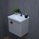 Ver imagem 5 de Gabinete Armário para Banheiro 40cm Mdf com Cuba - Cremona Lineo