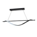 Ver imagem 1 de 2 Pendente Linear Preto Horizontal Led 3 Cores Sala Bet75