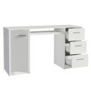 Ver imagem 6 de Escrivaninha Mesa para Computador Madesa Alaska 3 Gavetas 1 Porta - Branco