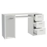 Escrivaninha Mesa para Computador Madesa Alaska 3 Gavetas 1 Porta - Branco - 6