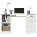 Ver imagem 5 de Escrivaninha Mesa para Computador Madesa Alaska 3 Gavetas 1 Porta - Branco