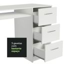 Ver mais imagens de Escrivaninha Mesa para Computador Madesa Alaska 3 Gavetas 1 Porta - Branco