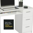 Ver imagem 7 de Escrivaninha Mesa para Computador Madesa Alaska 3 Gavetas 1 Porta - Branco