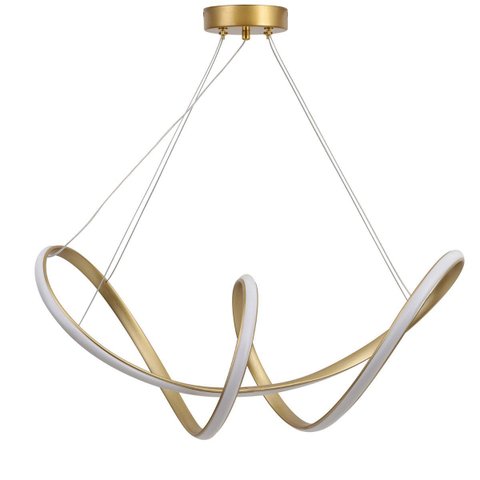 Pendente Potenza Dourado Led 45w 3000k Bivolt 63x19 Metal e Silicone Design Moderno