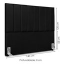 Ver imagem 3 de Cabeceira Casal 140 Cm com Frame Dalia Corino Preto Artte