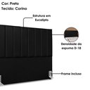 Ver imagem 4 de Cabeceira Casal 140 Cm com Frame Dalia Corino Preto Artte