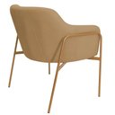 Ver mais imagens de Poltrona Decorativa Jade Base Aço Ouro Fosco Bouclé Camel - Nexta Casa