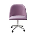 Ver imagem 1 de Poltrona Gaia Base Giratória com Rodinhas Cor:Veludo Roxo 380