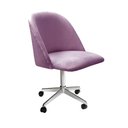 Ver imagem 2 de Poltrona Gaia Base Giratória com Rodinhas Cor:Veludo Roxo 380