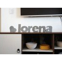 Ver imagem 2 de Letra Decorativa Concreto Nome Palavra Lorena Coração
