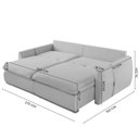 Ver imagem 5 de Sofá-Cama 3 Lugares Retrátil Reclinável 270cm Linho com Molas Ensacadas Apolo Yescasa