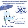 Cadeira para Barco Giratória Dobrável com Acessórios Branca - 2
