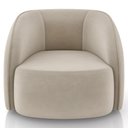Ver imagem 4 de Kit Sofá 4 Lugares Eron 288cm com Poltrona Giratória Angelina M03 Veludo Bege - Lyam Decor