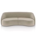 Ver imagem 3 de Kit Sofá 4 Lugares Eron 288cm com Poltrona Giratória Angelina M03 Veludo Bege - Lyam Decor