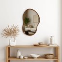 Ver imagem 1 de Espelho Organico Cloud 70cm X 50cm Moldura em Couro Ecológico