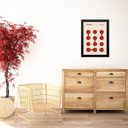 Ver imagem 1 de Quadro Abstrato Bauhaus Vermelho - Circles Drops 45x34cm:moldura Branca