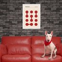 Ver imagem 2 de Quadro Abstrato Bauhaus Vermelho - Circles Drops 45x34cm:moldura Branca