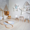 Ver imagem 2 de Kit com 4 Cadeira Flórida Kids com Assento em Polipropileno e Base Madeira Fratini