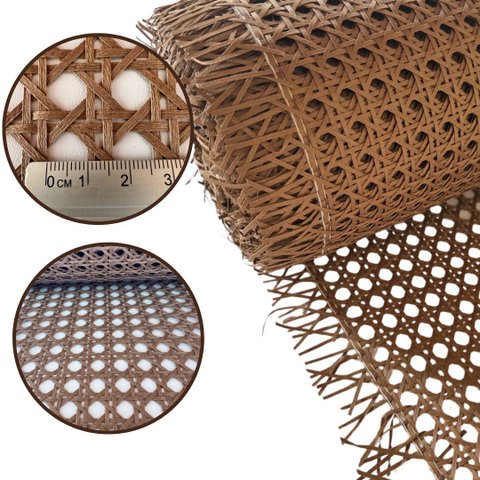 Palhinha Indiana Sextavada Palha Forro Fibra Natural Tela de Rattan Nogueira 1,00x80cm