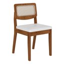 Ver imagem 5 de Mesa Santiago com 6 Cadeiras Sextavada Frei/preto/corino Branco - M.a Freijó/preto/corino Branco