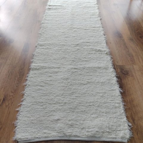 Tapete Passadeira Algodão Cru Peludo Quarto 50 x 150