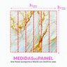 Papel de Parede Painel 3D Mármore Branco Amarelo Revestimento Auto Colante Brilho Marmorizado laváve - 4