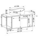 Ver imagem 6 de Gabinete Suspenso para Banheiro 80cm P1019 Mel com Cuba Berlin Branca