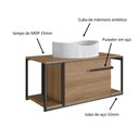 Ver imagem 4 de Gabinete Suspenso para Banheiro 80cm P1019 Mel com Cuba Berlin Branca