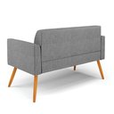 Ver imagem 5 de Sofá Namoradeira com 2 Poltronas Pés Palito Castanho Marisa Linho