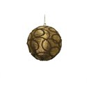 Ver imagem 1 de Conjunto com 03 Bolas Douradas Arabesco 10cm Ht9238 - Linha Christmas Premium
