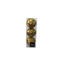 Ver imagem 2 de Conjunto com 03 Bolas Douradas Arabesco 10cm Ht9238 - Linha Christmas Premium