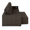 Ver mais imagens de Sofá Retrátil 3 Lugares 224cm 2 Módulos Nero com USB Couro Marrom G52 - Gran Belo