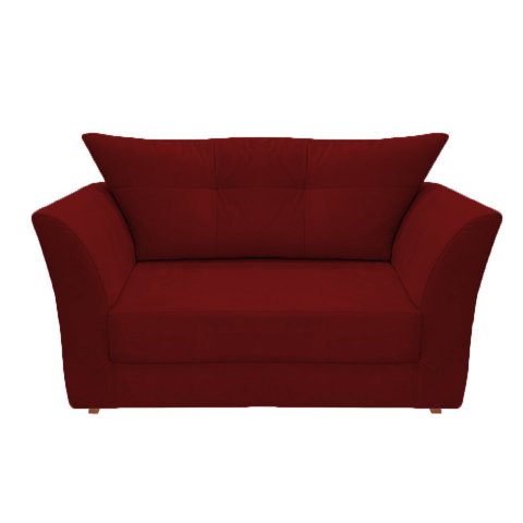 Namoradeira Decorativa Isis Suede Marsala Pés Madeira Ms Decor
