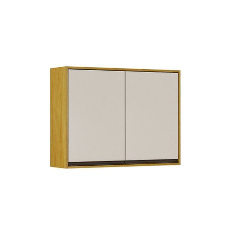 Armário Aéreo 2 Portas Eduarda Plus Cinamomo/Off White