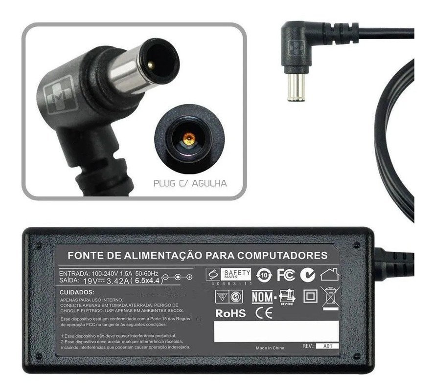 Fonte Externa Para Monitor Tv Lg M2380a 3,42a 644 Replacement - 1