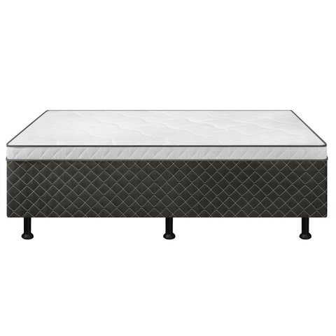 Cama Box Solteiro Conjugada Amira 88x188 Preto