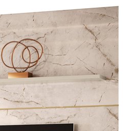 Home Piso-teto Laguna Calacata/off White para Tv até 75” - Madetec - 3