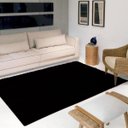Ver imagem 1 de Tapete Liso para Sala e Quarto Soft Peludo Casa Dona 150x200cm Preto