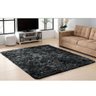 Tapete para Sala e Quarto Felpudo Soft Casa Dona 200x250 Preto - 1