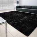 Ver imagem 1 de Tapete Felpudo para Sala e Quarto Casa Dona 100x150cm Preto