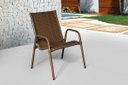 Ver imagem 2 de Kit 3 Cadeiras Ipanema Area Externa, Jardim Junco Bronze