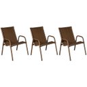 Ver imagem 1 de Kit 3 Cadeiras Ipanema Area Externa, Jardim Junco Bronze
